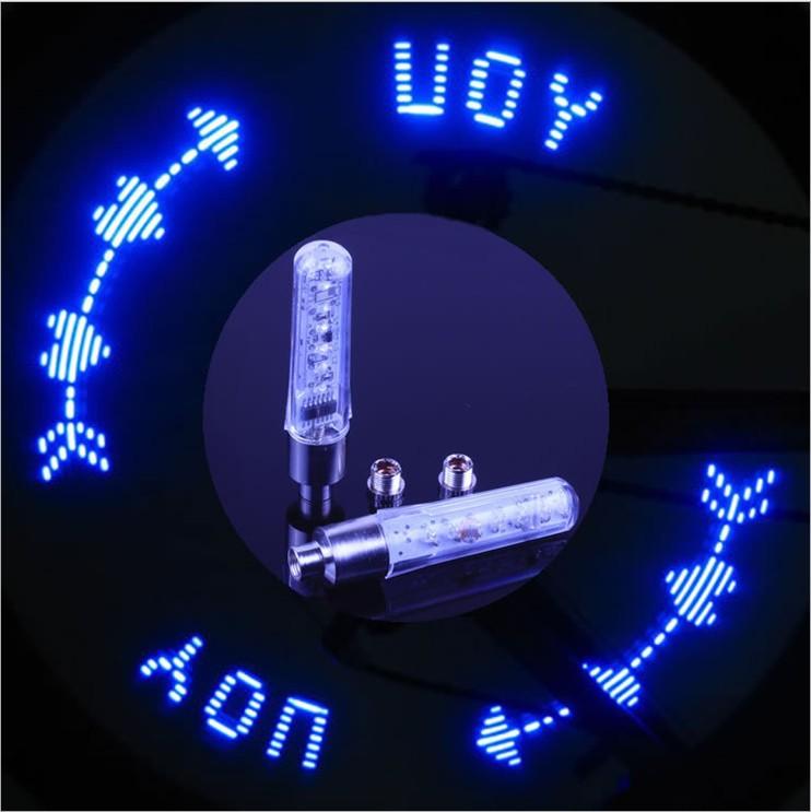 Bộ 2 đèn led gắn van xe có chữ