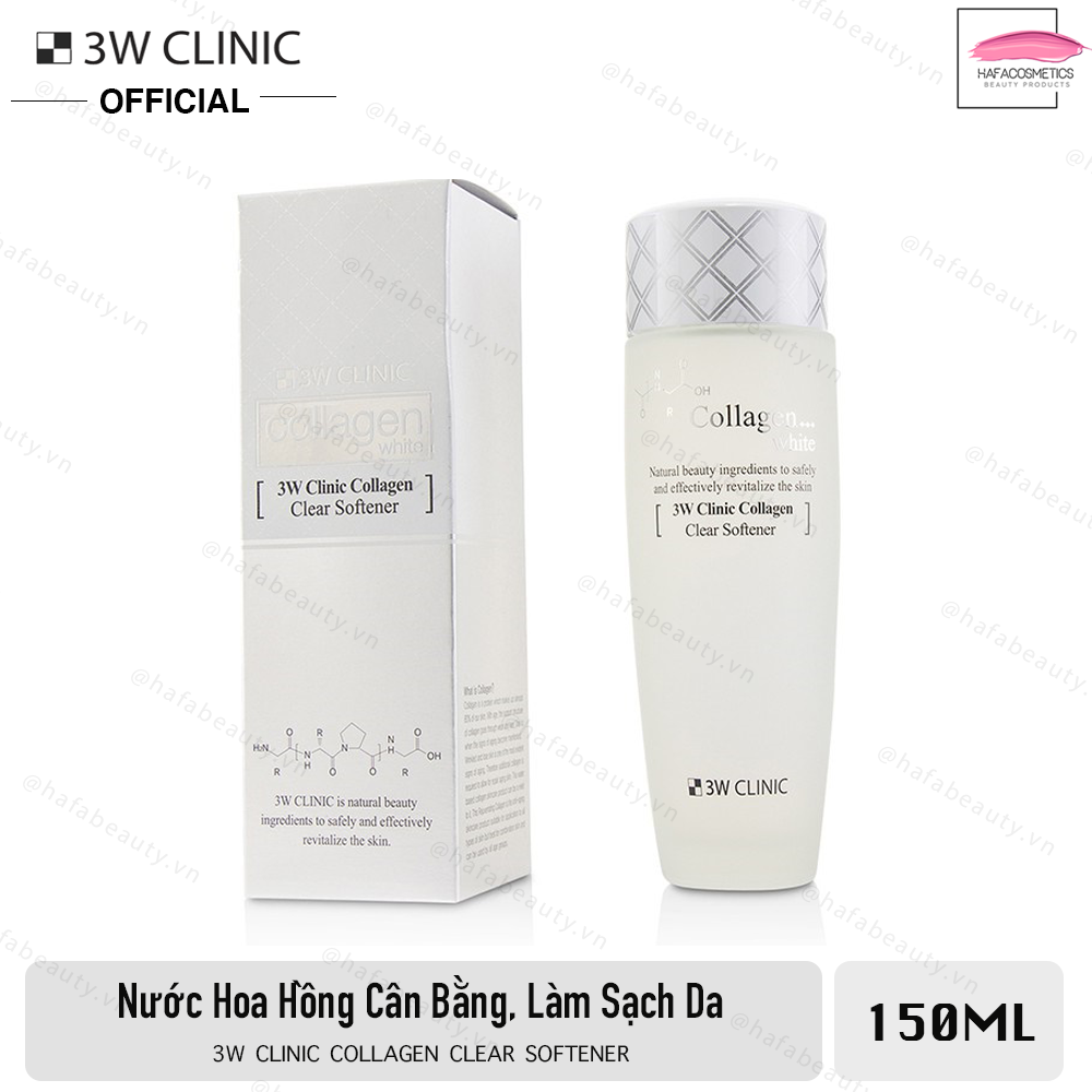 Nước Hoa Hồng 3W Clinic Collagen White Clear Softener (150ml)
