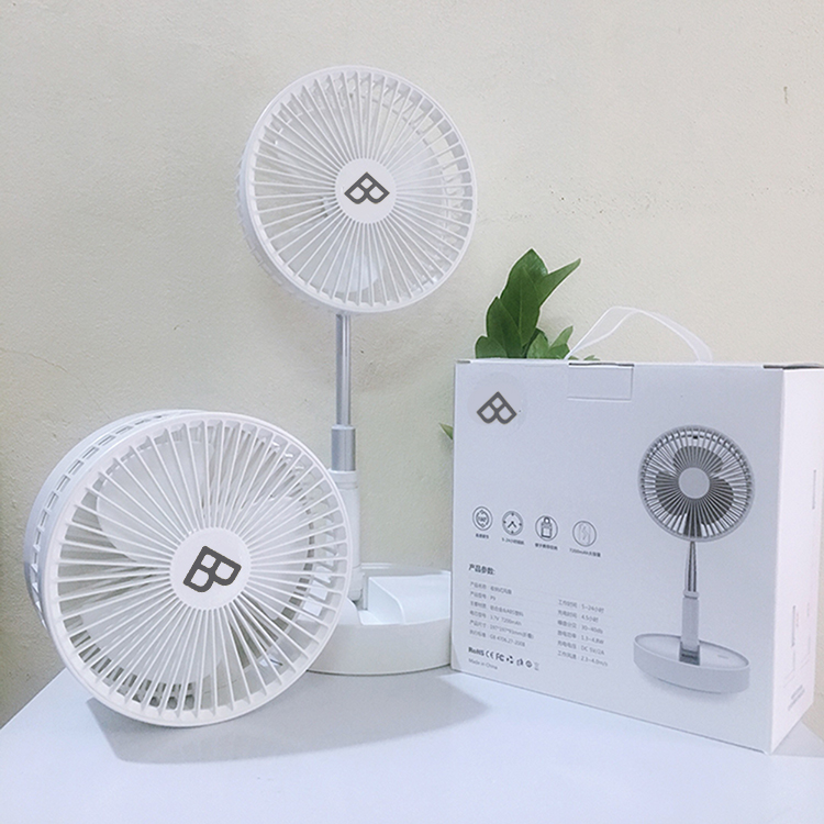 QUẠT SẠC TÍCH ĐIỆN GẤP GỌN TRÒN FOLDING FAN JH-2028