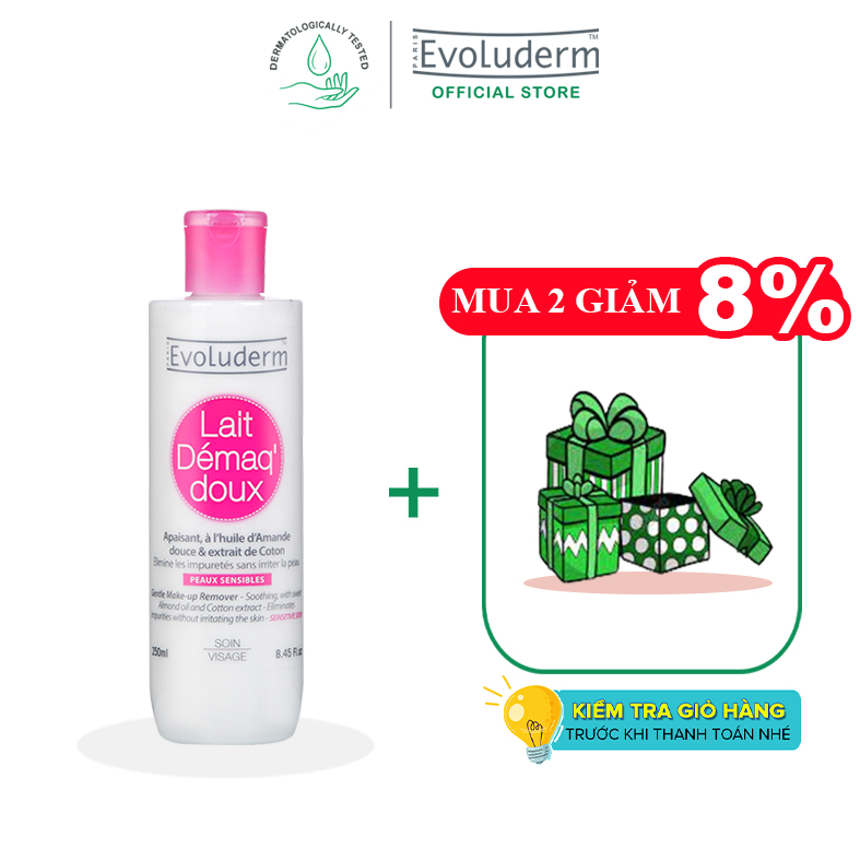 Sữa Tẩy Trang Dưỡng Ẩm Evoluderm Lait Demaq Doux 250ml