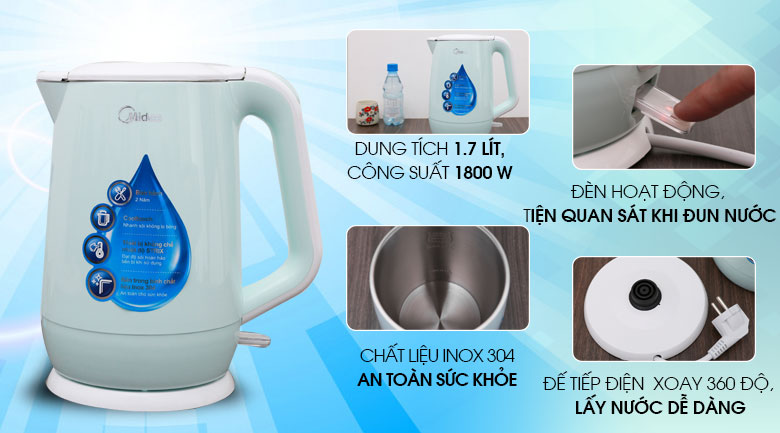 Ấm siêu tốc Midea MK-17DC