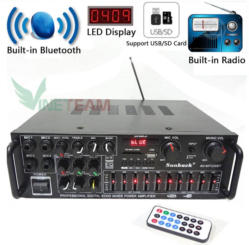 Amply 220V/12V Bluetooth Sunbuck 326BT