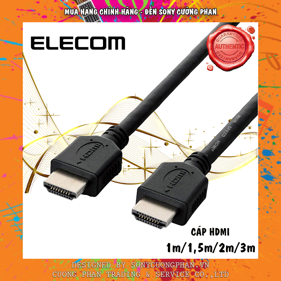 Cáp HDMI Elecom CAC-HD14EL15BK
