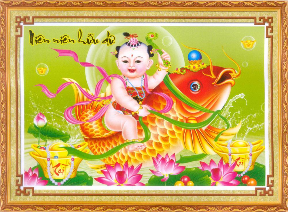 Tranh thêu niên niên hữu dư DLH-222847