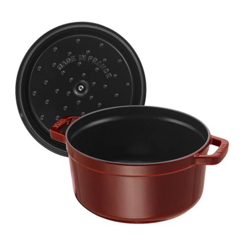 Nồi gang tròn Staub đỏ lựu 20cm