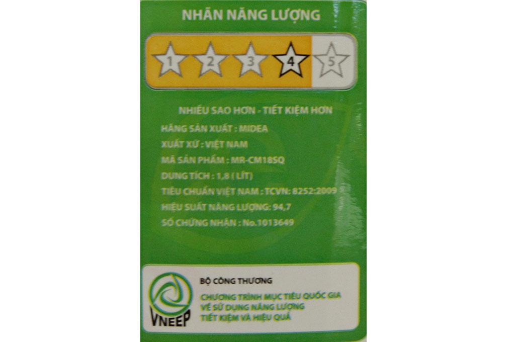 NỒI CƠM ĐIỆN MIDEA MR-CM18SQ 1.8L