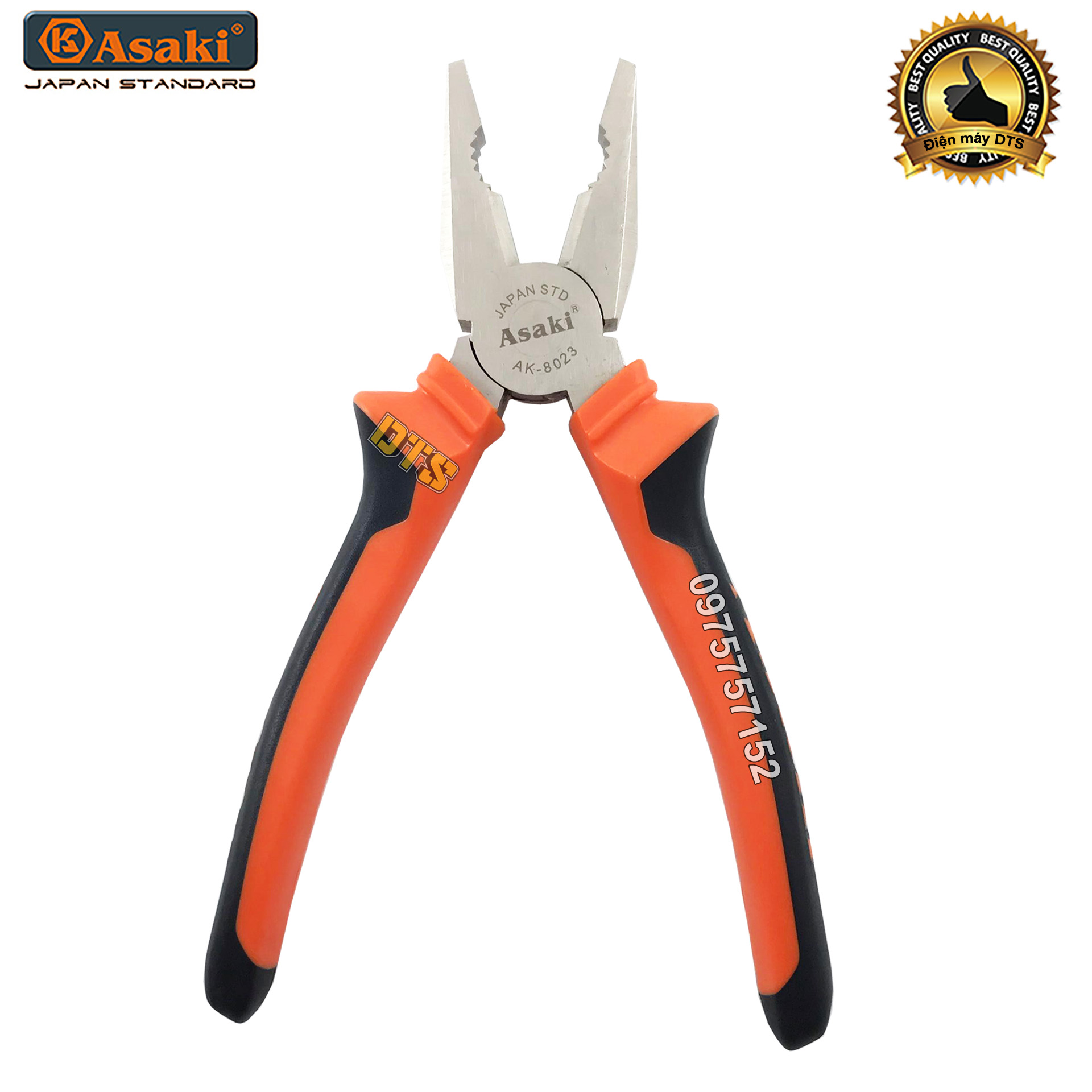 Kìm điện cách điện Asaki AK-8023 8inch