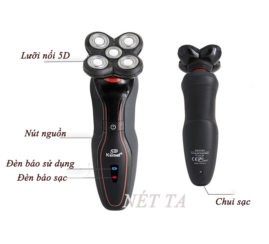 Máy cạo râu 5D Kemei KM6181