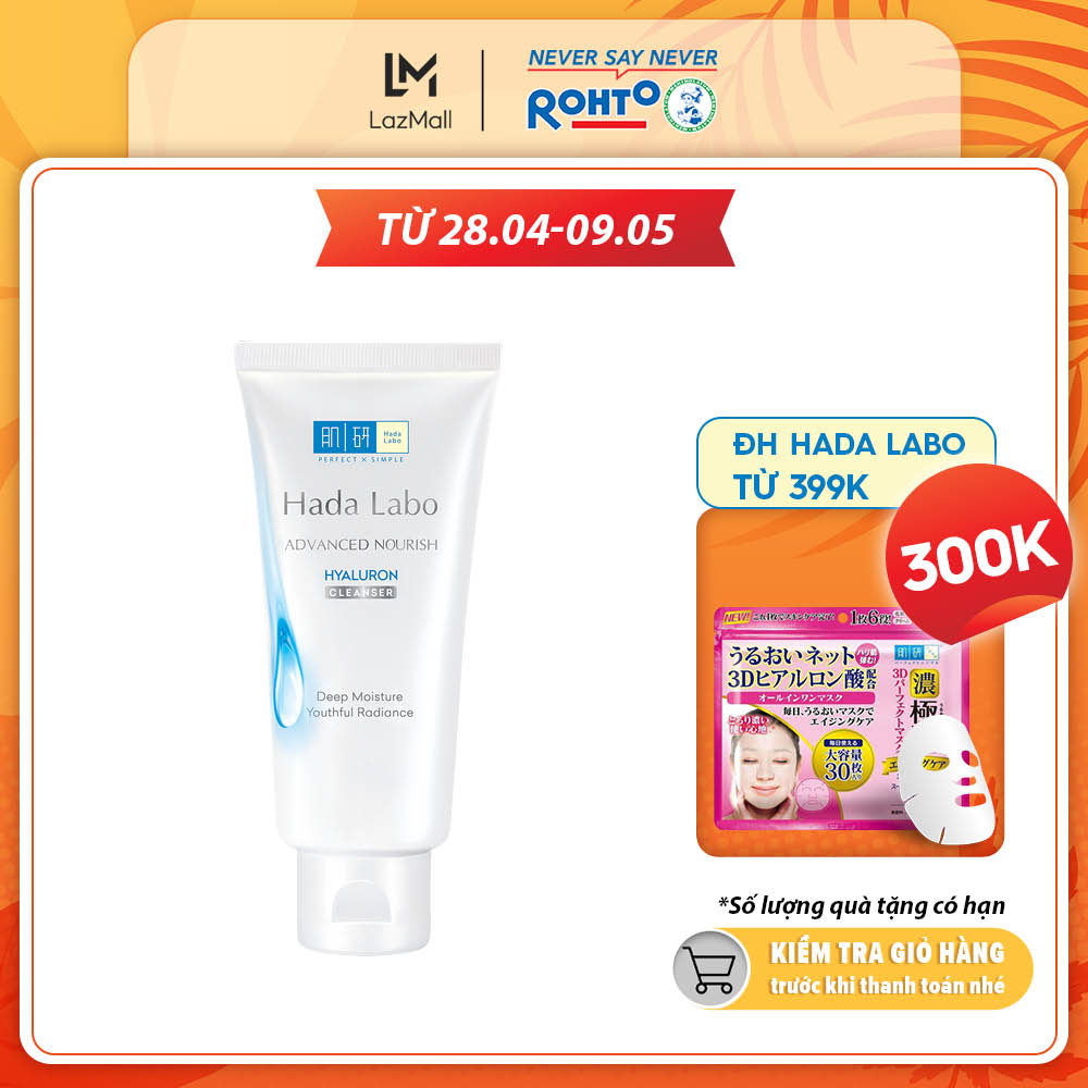 Kem rửa mặt dưỡng ẩm tối ưu Hada Labo Advanced Nourish Cleanser