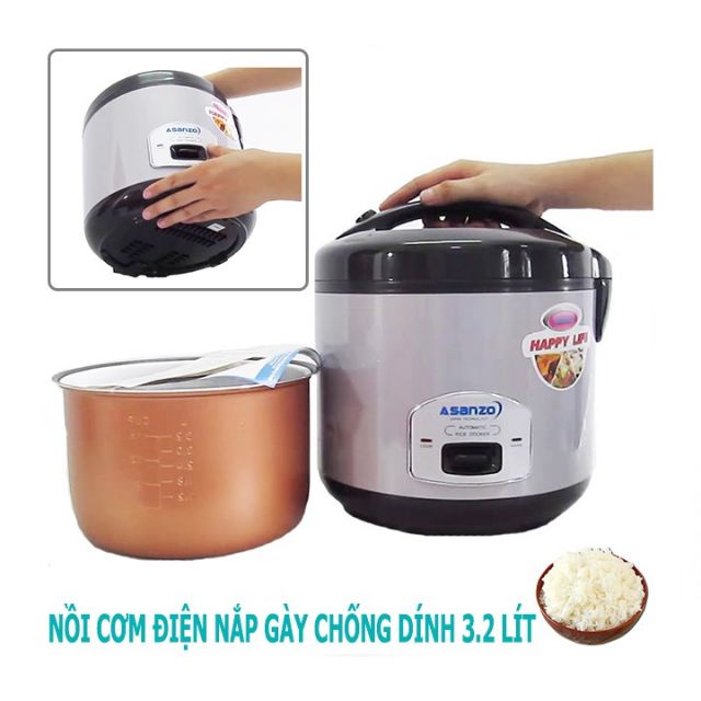 Nồi cơm điện Asanzo RC-30AB 3.2L
