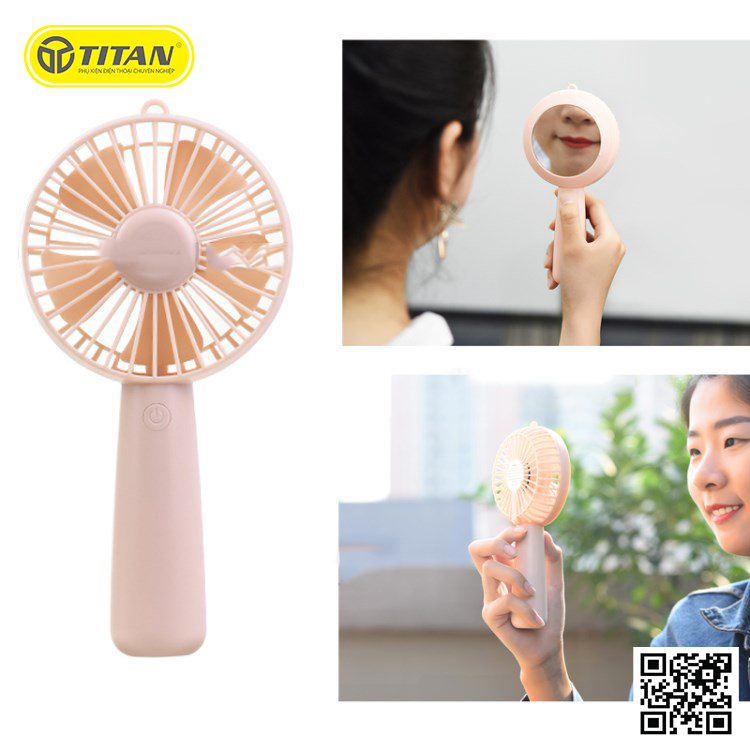 QUẠT MINI KÈM GƯƠNG HOCO F8