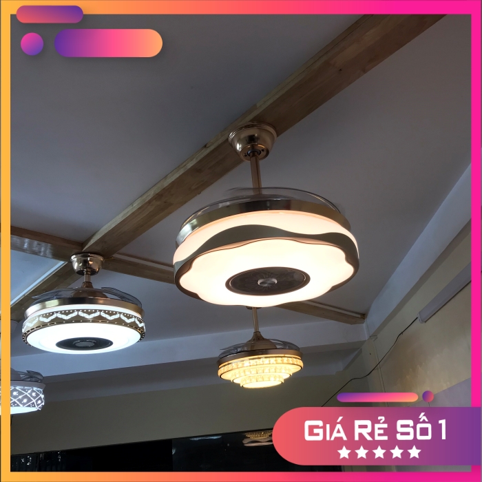 Quạt trần đèn giấu cánh 8074
