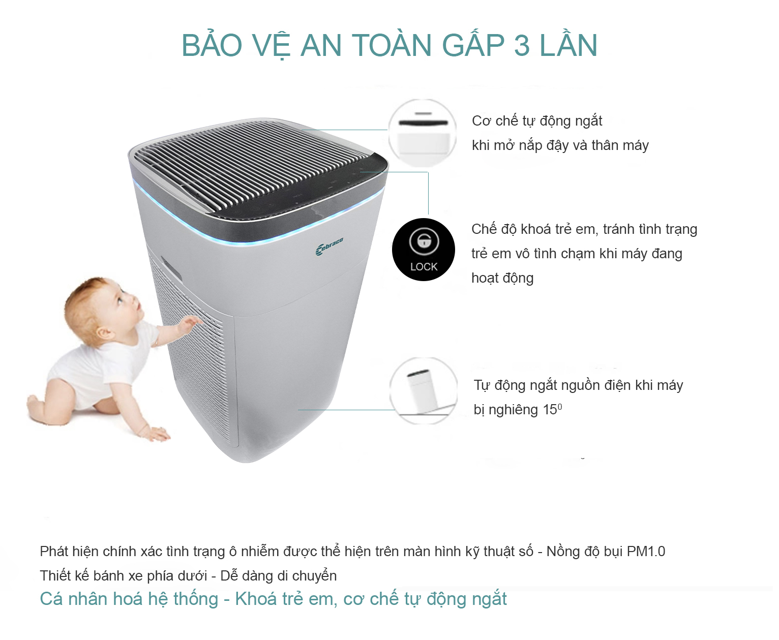 MÁY LỌC KHÔNG KHÍ EBRACO E800
