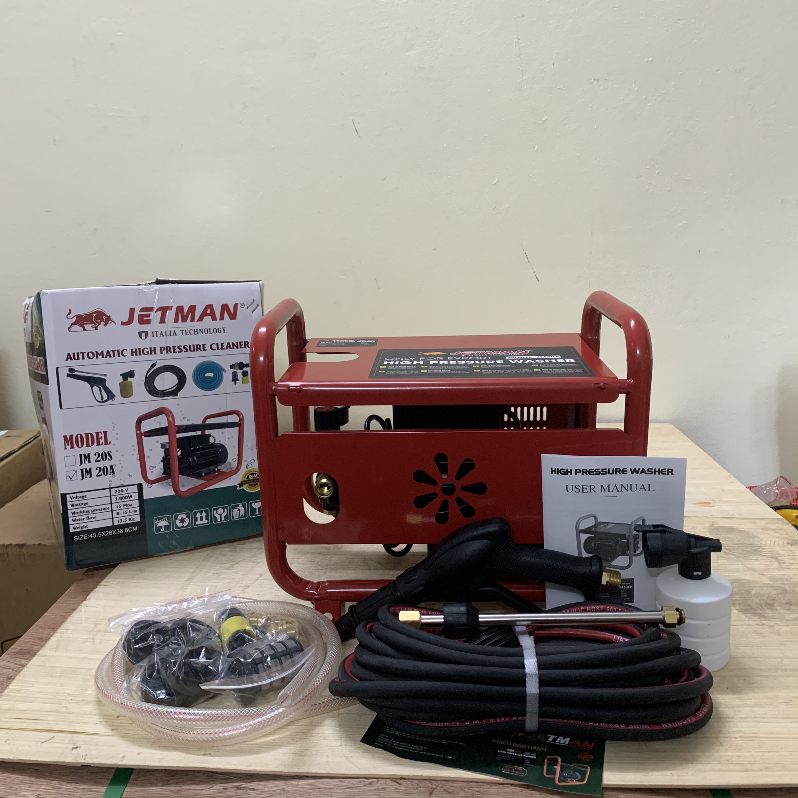 MÁY RỬA XE CHỈNH ÁP JETMAN JM20A
