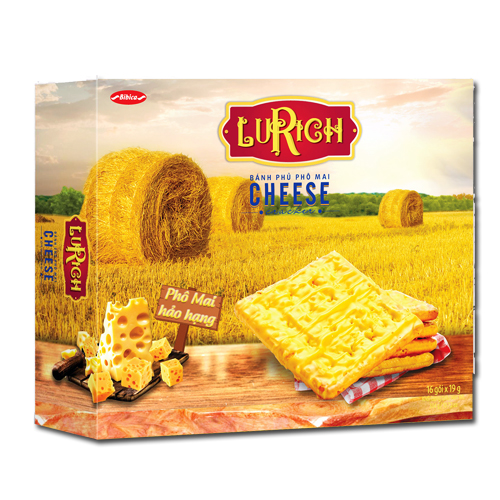 Bánh cracker phủ phô mai Lurich hộp 304g