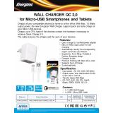 Sạc Energizer Quick Charge 2.0 + Kèm cáp MicroUSB - ACW1QEUHMC3