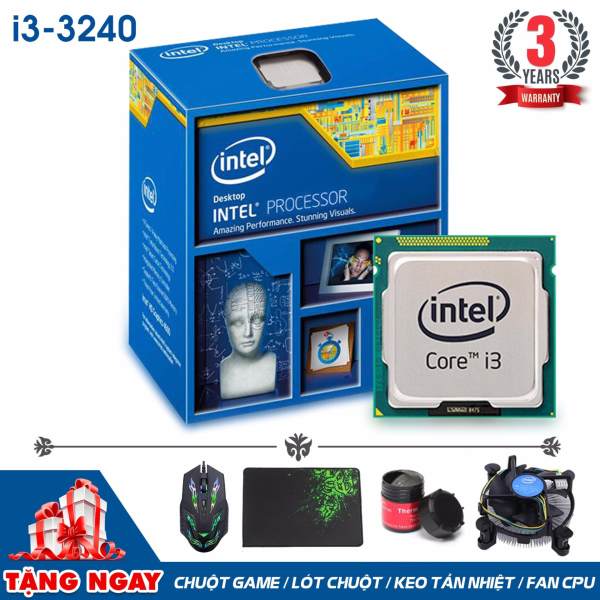 Bộ xử lý Intel Core i3-3240 3.40GHz (2 lõi, 4 luồng) + Quà Tặng - Hàng Nhập Khẩu