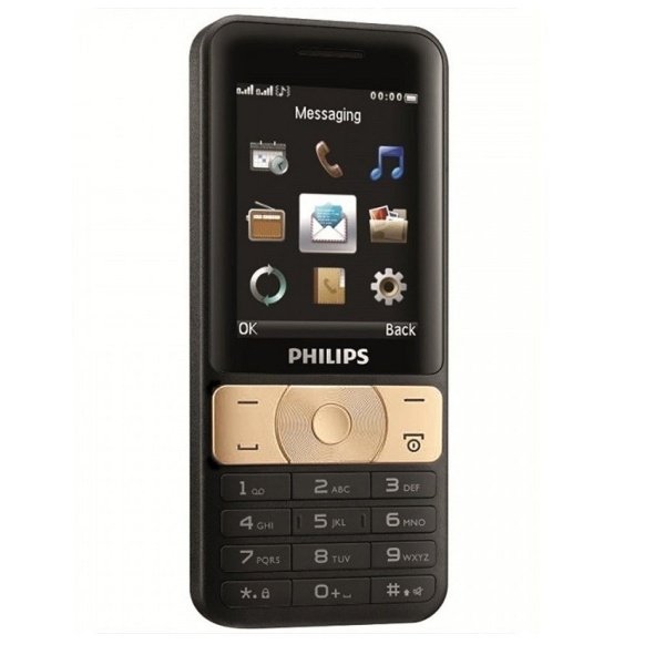 ĐTDĐ Philips E181 2 SIM kiêm pin sạc dự phòng (Đen vàng) - Hãng phân phối chính thức