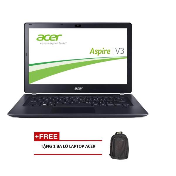 Laptop Acer Aspire V3-371-560K NX.MPGSV.021 i5-5200U/4G/500G/13.3 (Xám) + Tặng 1balo laptop ACER - Hãng phân phối chính thức