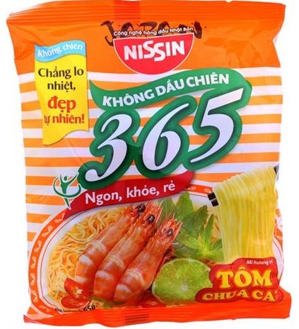 Mì 365 Tôm Chua Cay 68g thùng 30 gói