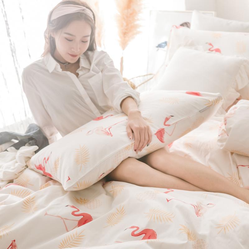 Công Chúa Trong Vỏ Gối Màu Hồng Giản Lược 100% Cotton Sinh Viên Sọc Chéo 100% Cotton Đơn Vỏ Gối Cặp 48X74