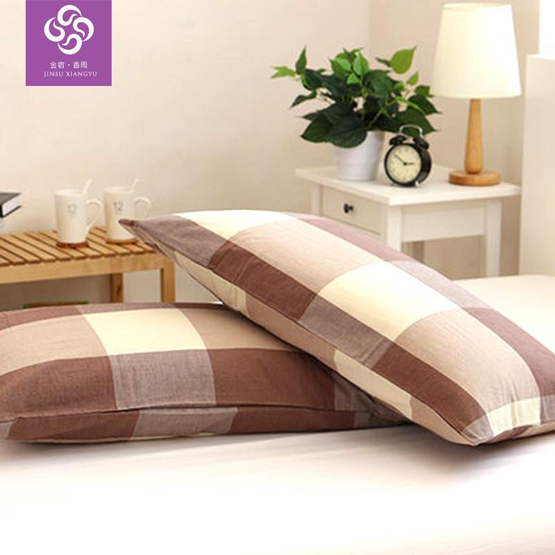 Bông Giặt Nước Vỏ Gối 100% Cotton Giản Lược Phong Cách Nhật Bản Người Lớn Cotton Mùa Hè 100% Cotton Vỏ Gối 48*74 Cm