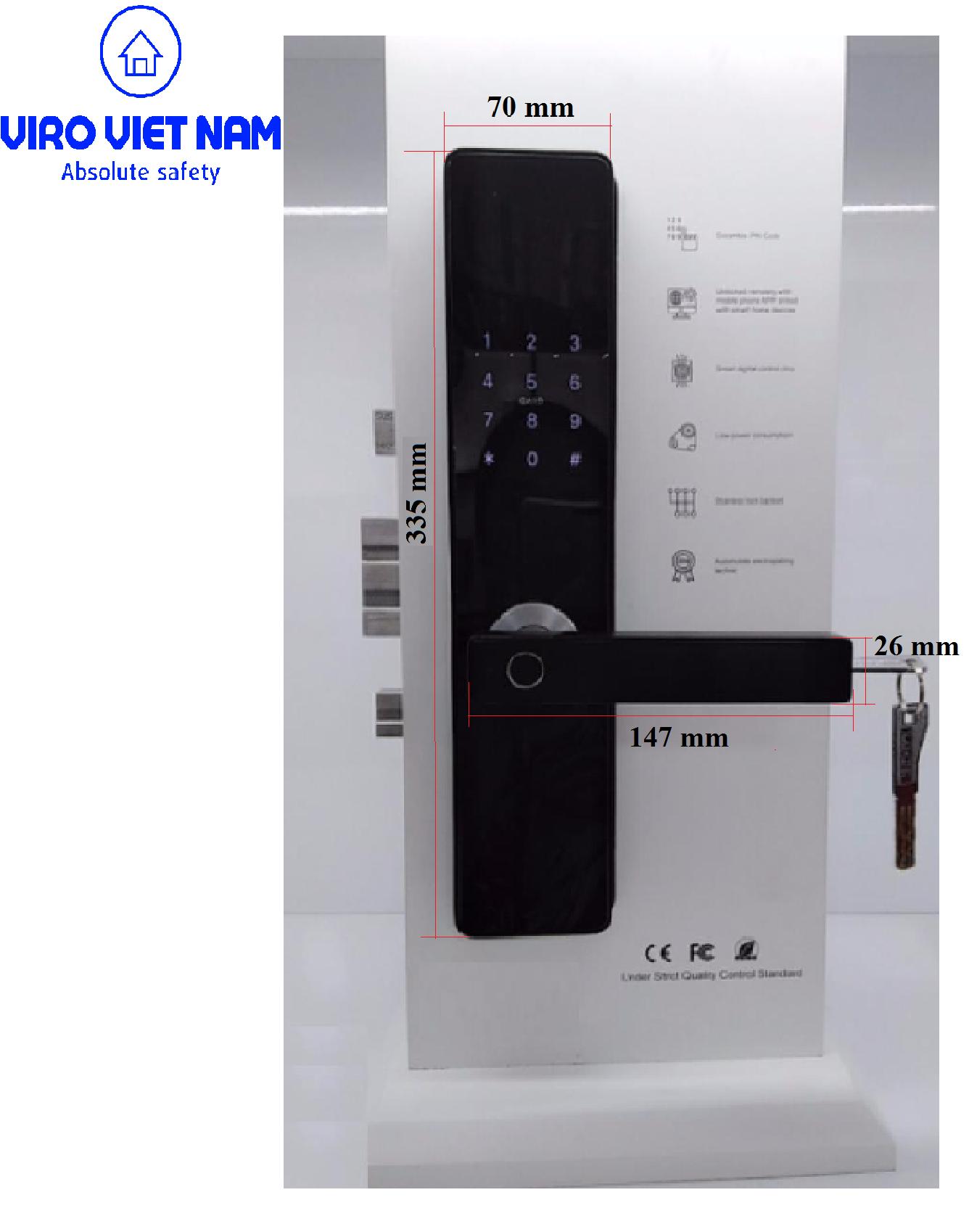Khóa cửa vân tay 4in1 Viro-Smartlock VR-G11A
