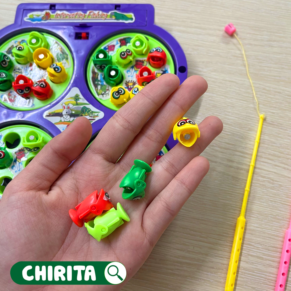 Bộ câu cá 4 hồ nam châm phát nhạc
