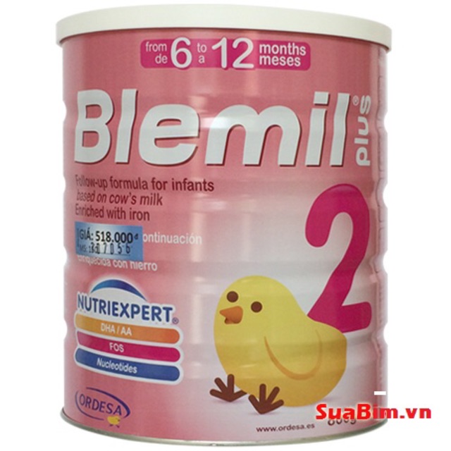 Sữa Bột Blemil 2 Plus 800g từ 6-12 tháng combo 2 hộp