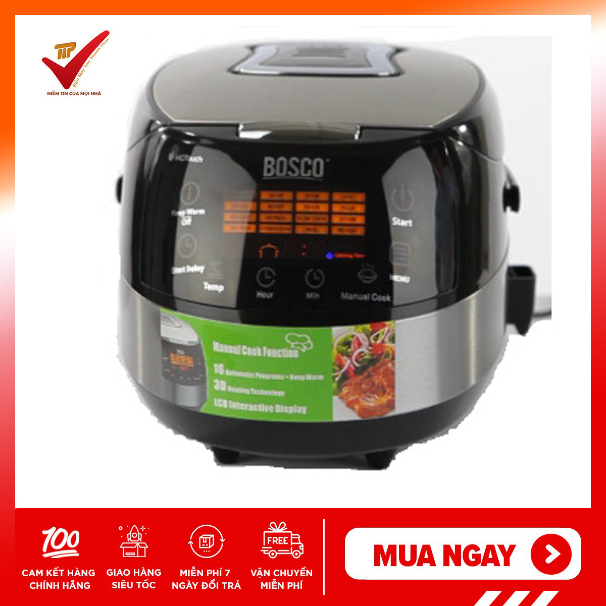 Nồi cơm điện BOSCO BMC-900X