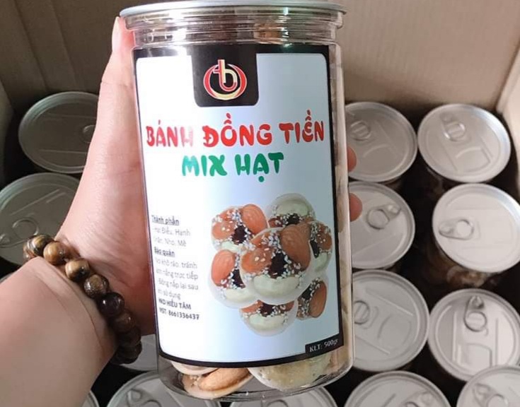 Bánh đồng tiền mix hạt 350g