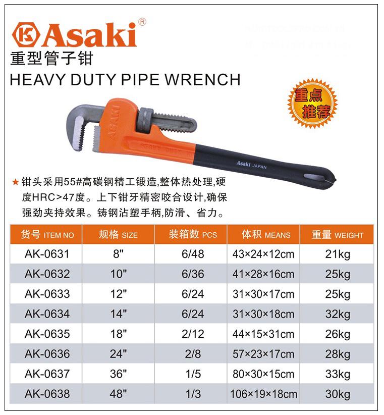 Mỏ lết răng Asaki AK-637 36inch
