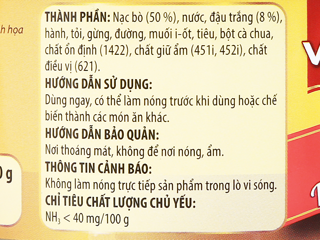 Bò nấu đậu Vissan 280g