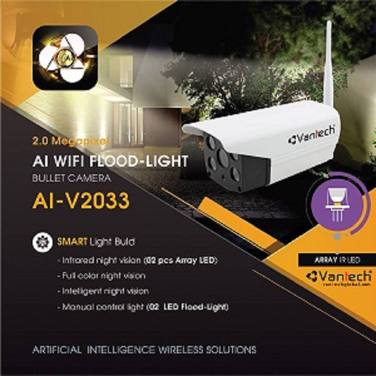 Camera Wifi không dây 2.0 Megapixel Vantech V2030