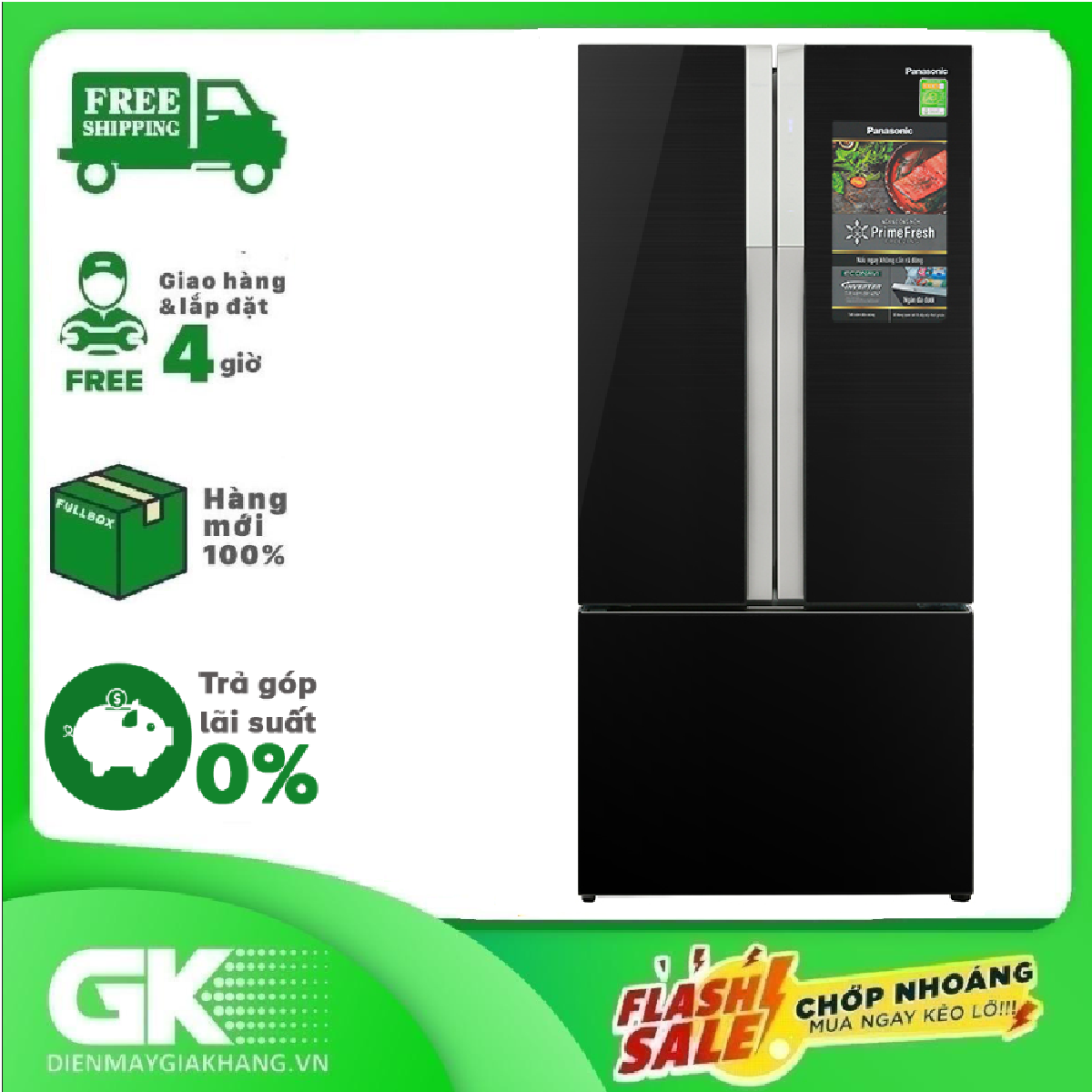 Tủ lạnh Panasonic NR-CY558GKV2 502 Lít