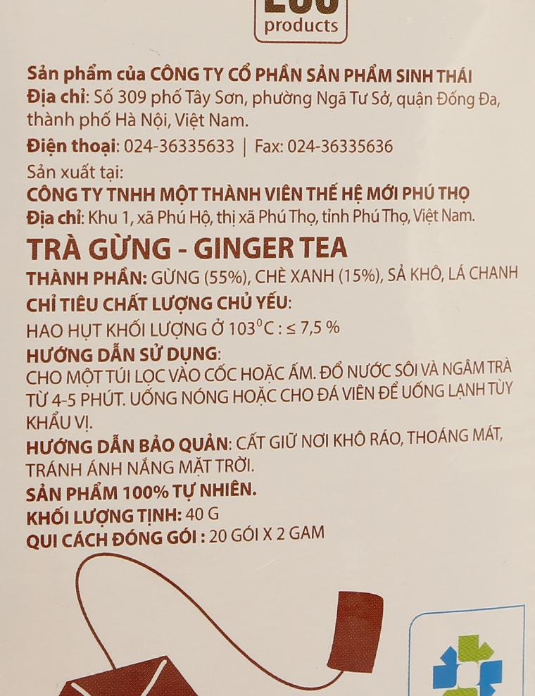Trà Cozy Gừng Túi Lọc