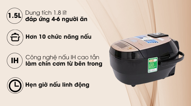 Nồi cơm điện Midea MB-HS5007 1.8L