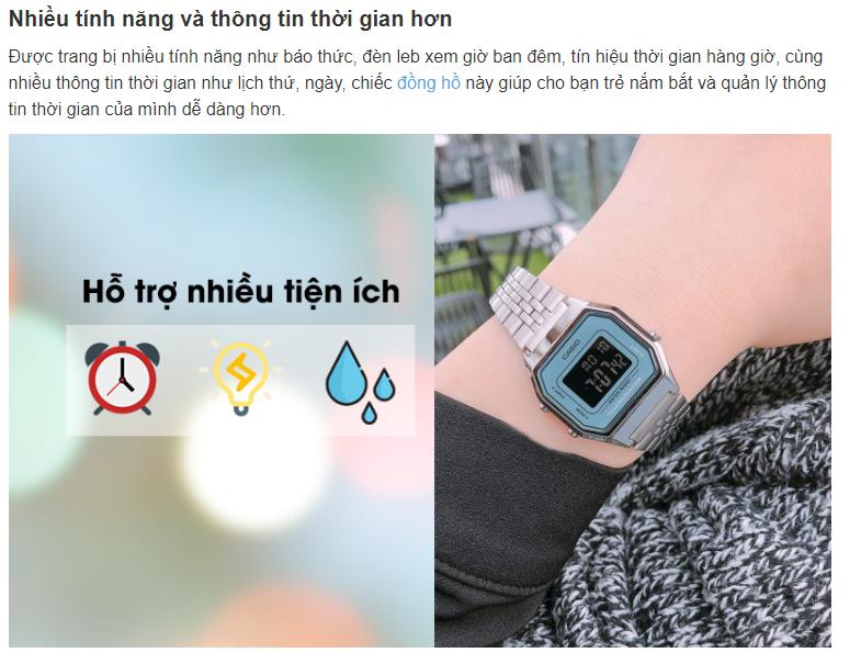 Đồng Hồ Nữ Casio LA680WA-2BDF