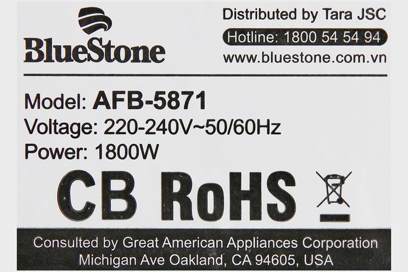 Nồi Chiên KHÔNG DẦU BLUESTONE AFB-5871