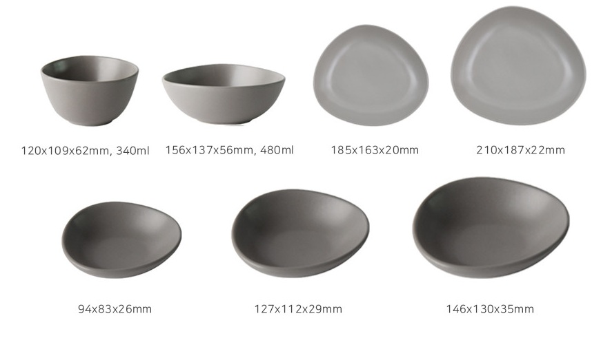 BỘ BÁT ĐĨA 2 NGƯỜI PEBBLE ERATO 14P