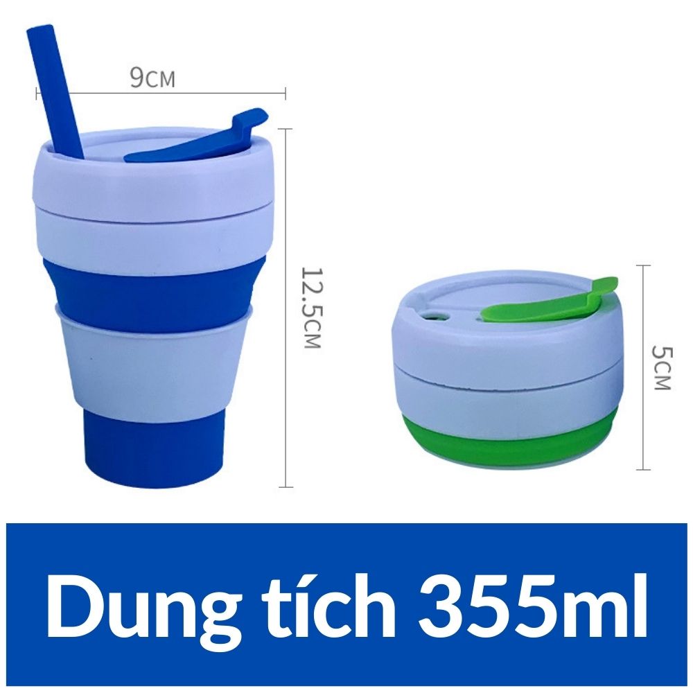 Bình Nước Gấp Gọn Silicone 350ml