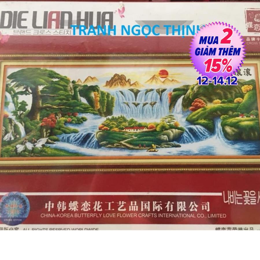 Tranh thêu chữ thập phong cảnh - DLH-YF300