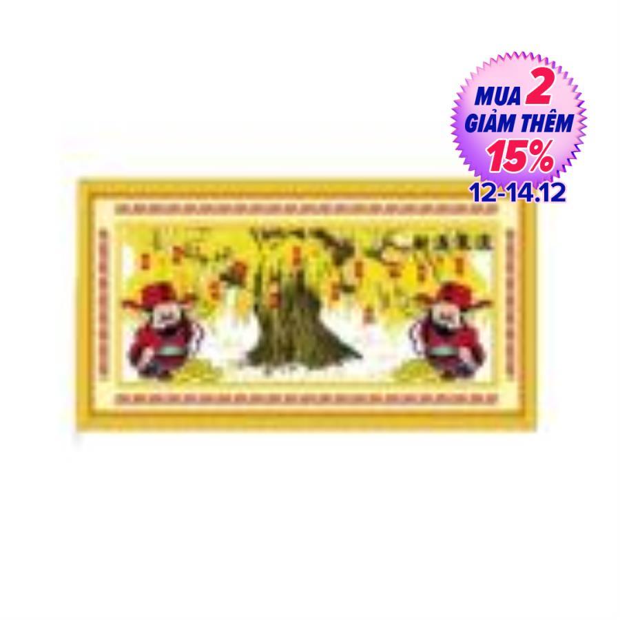 Tranh thêu chữ thập thần tài - DLH-YZ712