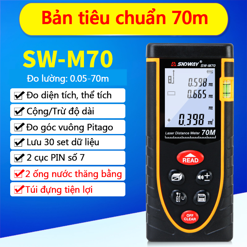 MÁY ĐO KHOẢNG CÁCH SNDWAY SW-M70