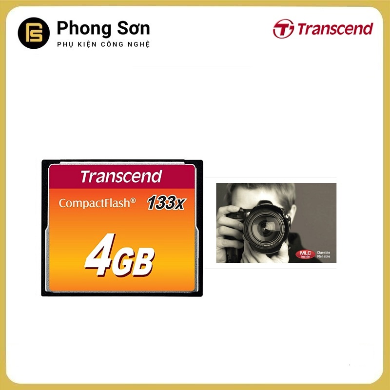 Thẻ nhớ Transcend CF 133x  - 4GB