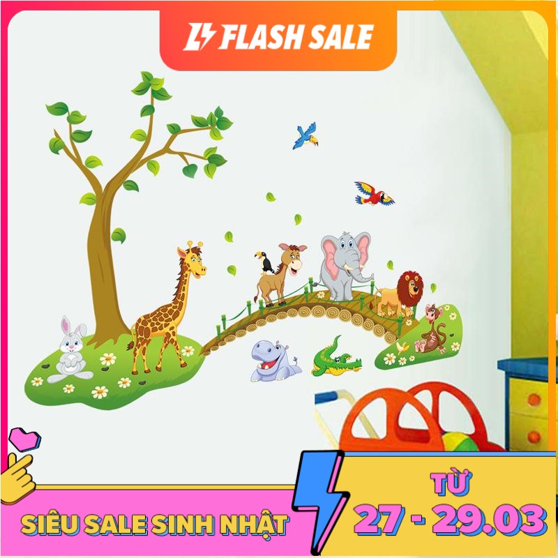 Decal trang trí động vật