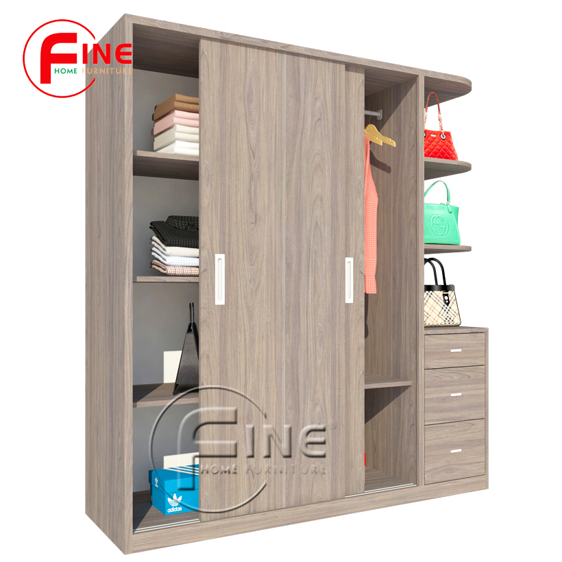 TỦ QUẦN ÁO CỬA LÙA FINE FT187