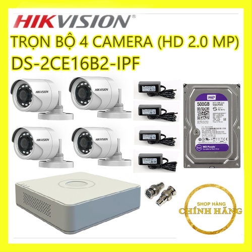Trọn bộ camera hikvision và đầu ghi DS-7108HGHI-F1/N