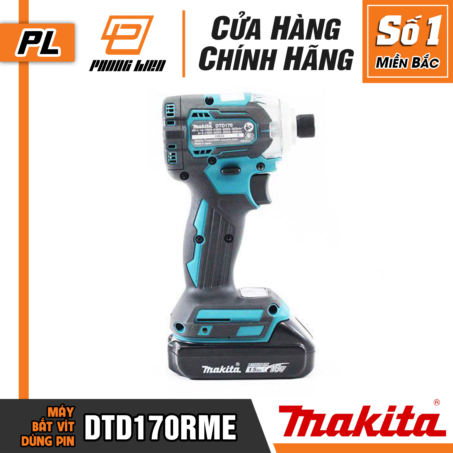 MÁY BẮT VÍT DÙNG PIN MAKITA DTD170RME
