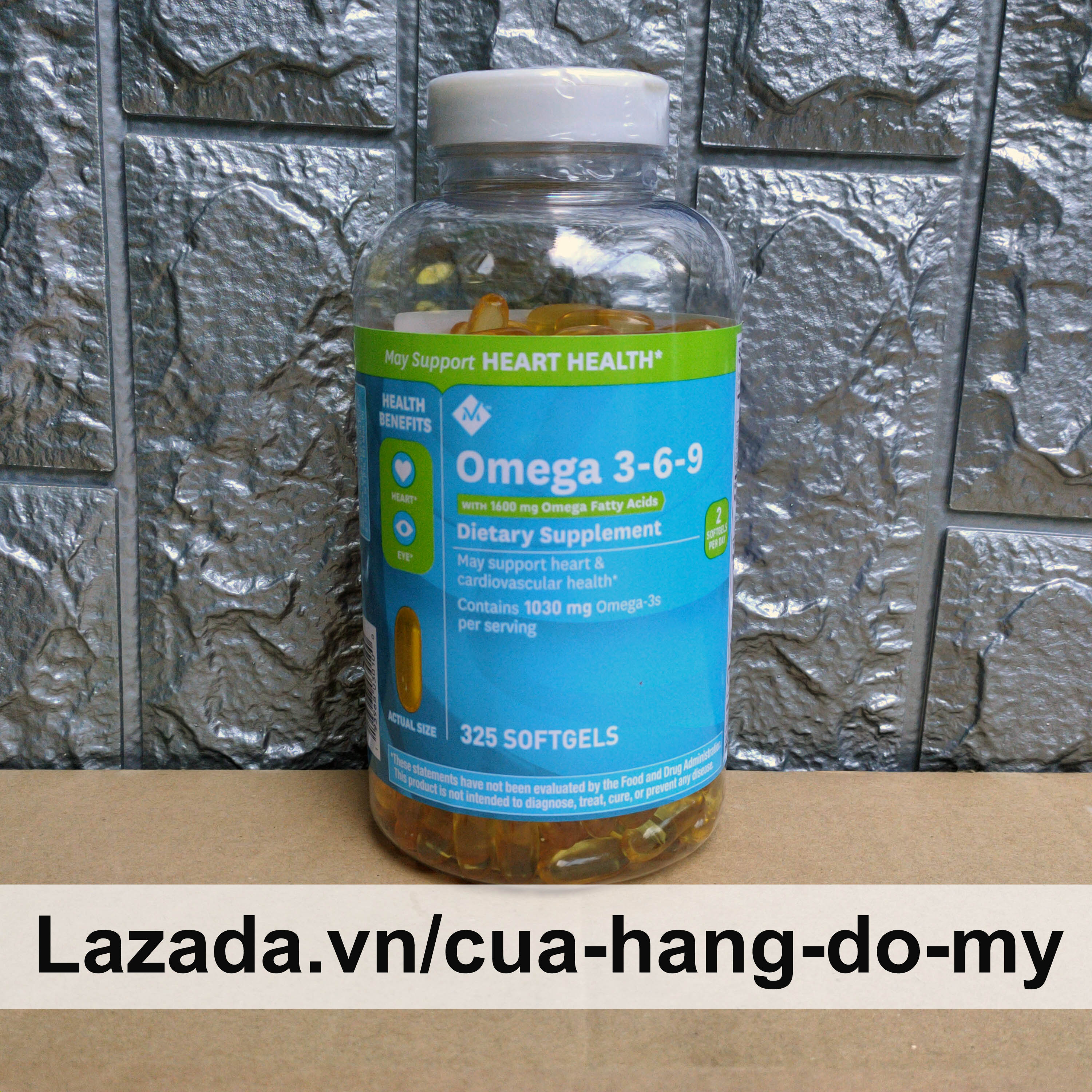 Viên uống dầu cá Omega 3-6-9 Supports Heart Health 1600mg 325 viên